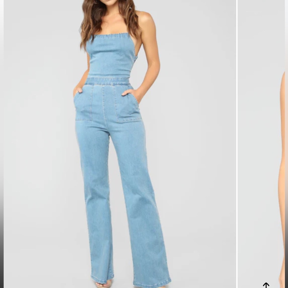 Fashion Nova Light Blue Denim Outfit